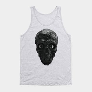 BLACK AND WHITE SKULL WITH EYES Tank Top